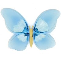 Украшение для штор "Бабочка" средняя, цвет: голубой артикул 1836b.